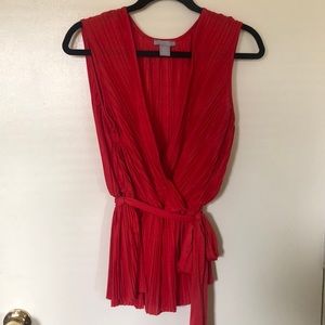 H&M sleeveless wrap blouse